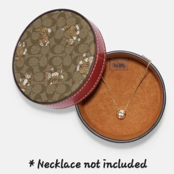 👀50% OFF👀🐈 NWT‼️ A-DOR-A-BLE Coach "Dancing Kitten" Trinket Box - Picture 3 of 7